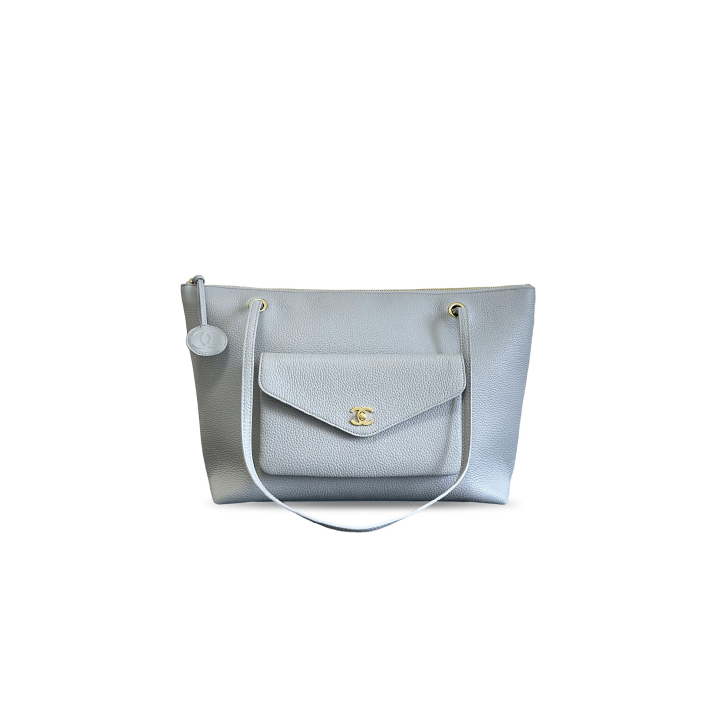 CHANEL GRAINED CALFSKIN & GOLD-TONE METAL TOTE BAG AS6483 (35*22*11cm)